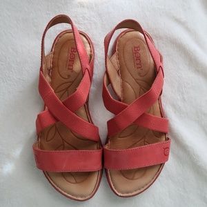 Red Born Boho Comfortable Sandal Size 7